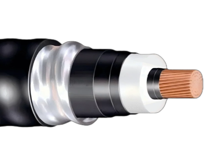 38/66kV 64/110kV Corrugated Aluminium Sheath Single Core High Voltage Cable